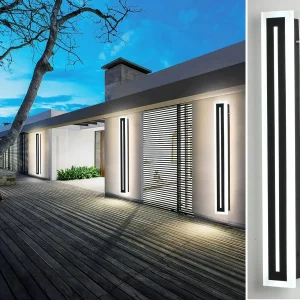 Indoor-Outdoor Long Strip LED Wall Lighting Fixture