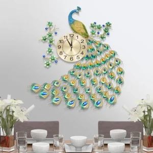 Peacock Hanging Clock