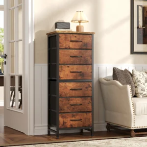 Slim 6-Drawer Fabric Storage Dresser